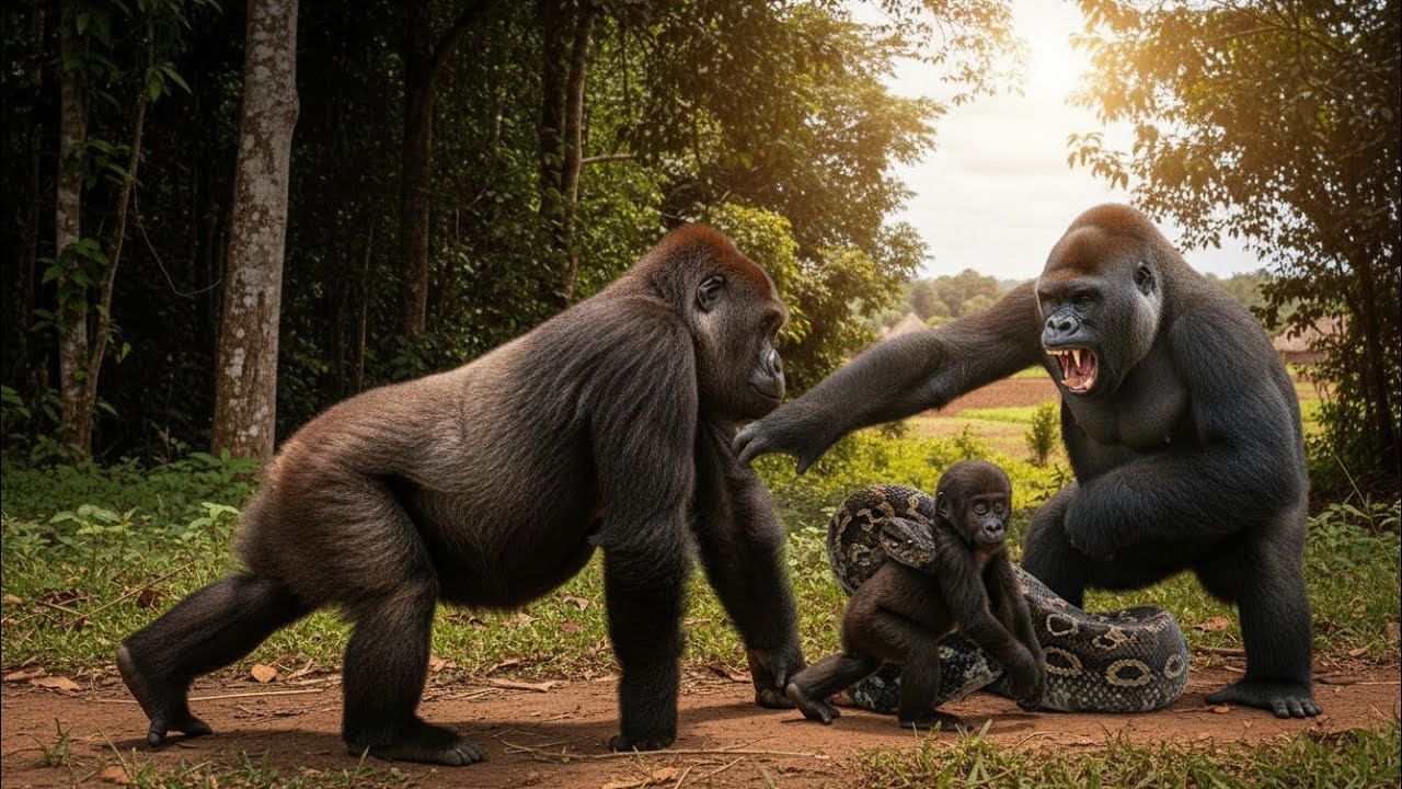 The Gorilla Cub Saved by a Hunter in USA, A Month Later the Jungle Came to Say.. 
