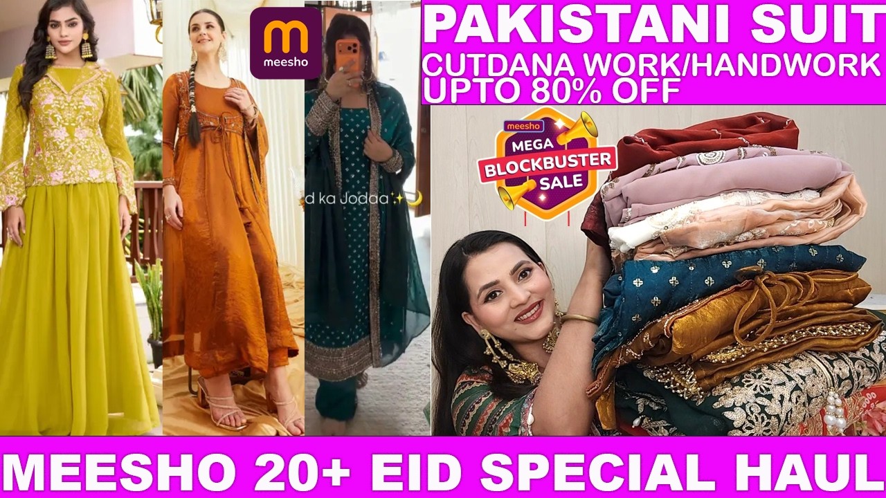 Meesho 🛍️20+ Eid 🌙Special Collection || Handwork Special Pakistani suit || Anarkali suit/Sharara😊