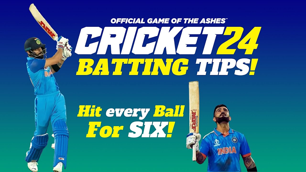 CRICKET 24 - BATTING TIPS || HIT EVERY BALL FOR SIX @MrBeast @PewDiePie @CarryMinati @VanossGaming