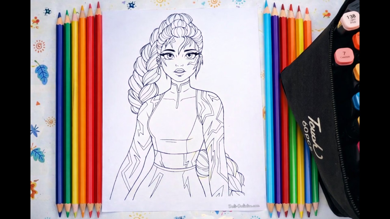 Coloring Rumi ✨ K-Pop Demon Hunters | Relaxing Coloring Shorts
