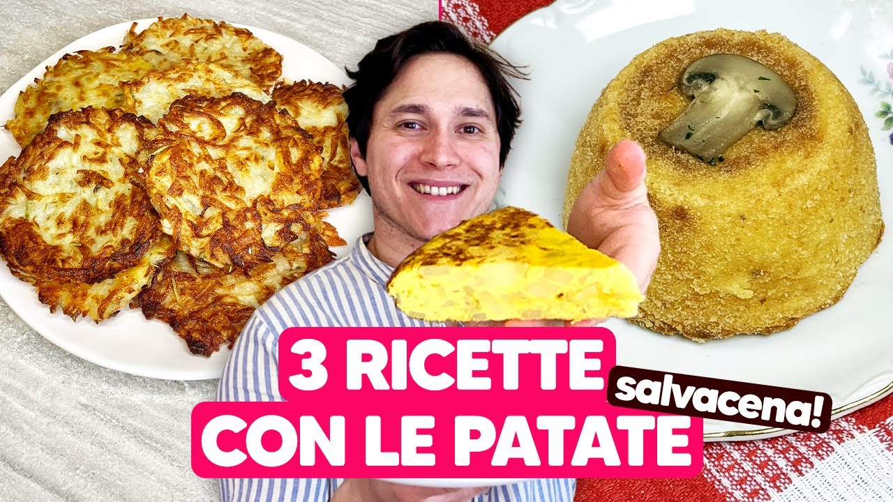 3 ricette con le patate facili, golose e sfiziose da fare in padella e al forno 😋