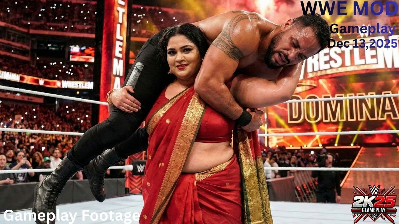 WWE 2K25 - Тома Тонга против индийской дивы Симран Каур | Геймплей межгендерного матча | 13 декаб...