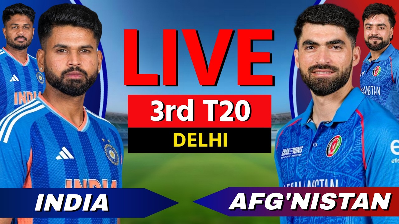 🔴 LIVE: IND vs AFG, 3rd T20I 2026, Live Cricket Match Scores, Commentary, India vs Afghanistan