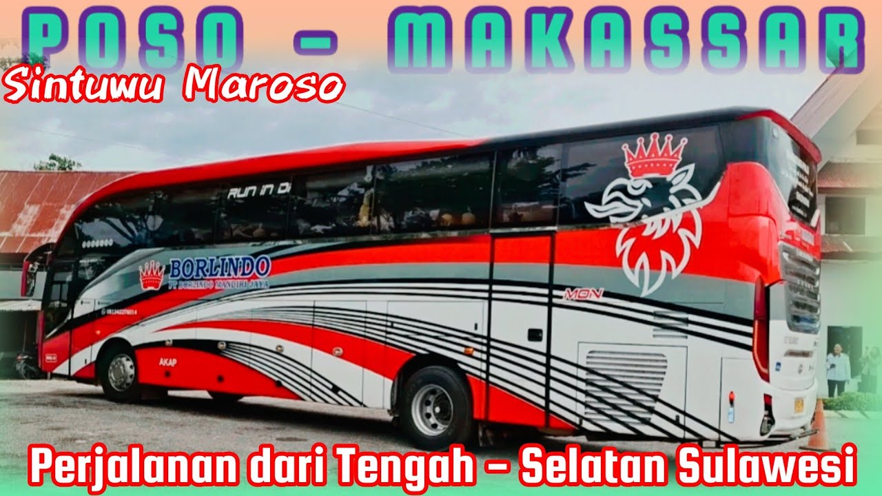 Part 3 : PO BORLINDO SATU-SATUNYA BUS MELAYANI RUTE POSO - MAKASSAR DI SULAWESI ‎@parewaofficial 