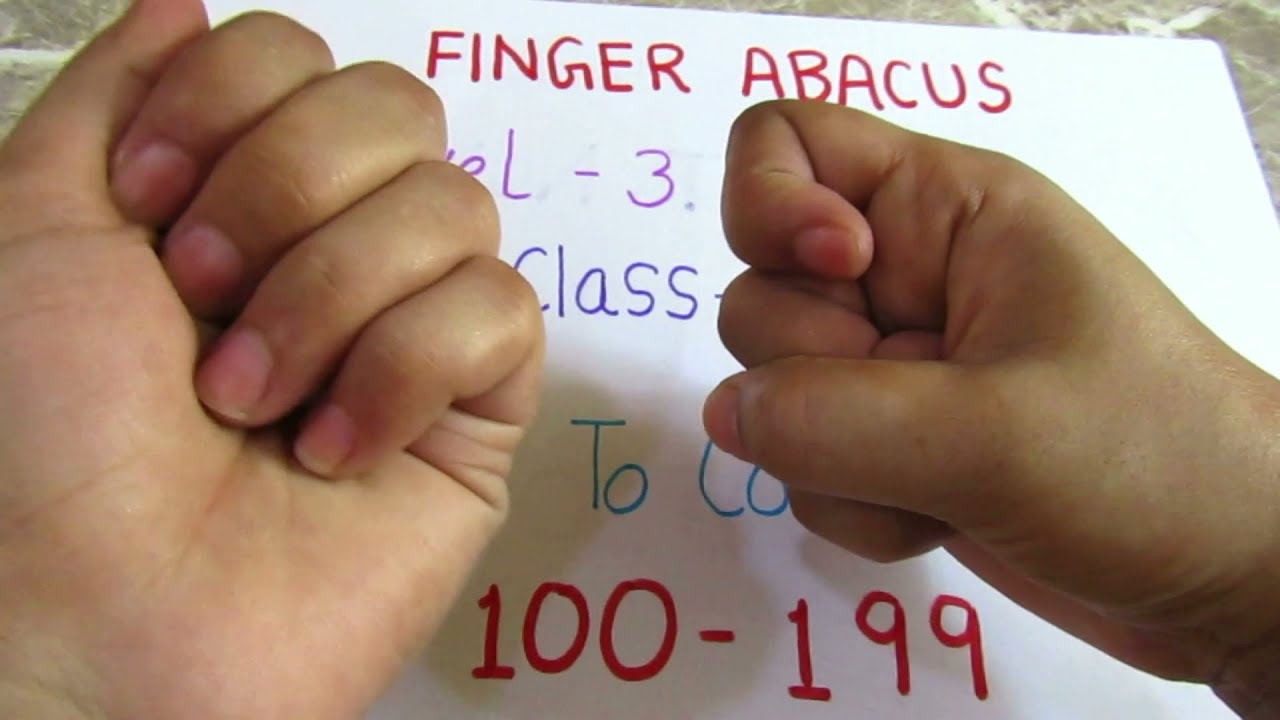 FINGER ABACUS (PART 12) LEVEL THREE (CLASS 1)- FINGER ABACUS - MATH ON FINGER -3 DIGIT FINGER ABACUS