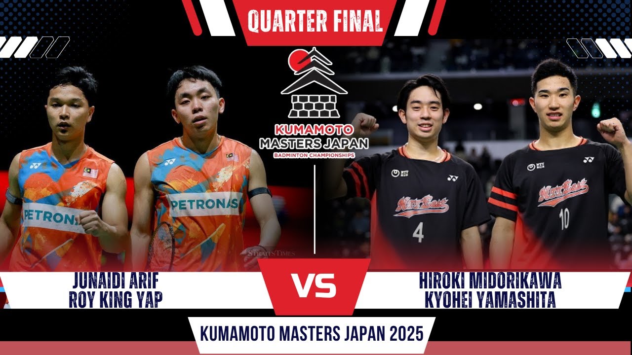 Junaidi ARIF/Roy King Yap (MAS) vs Midorikawa/Yamashita (JPN) | Kumamoto Master Japan 2025 Badminton