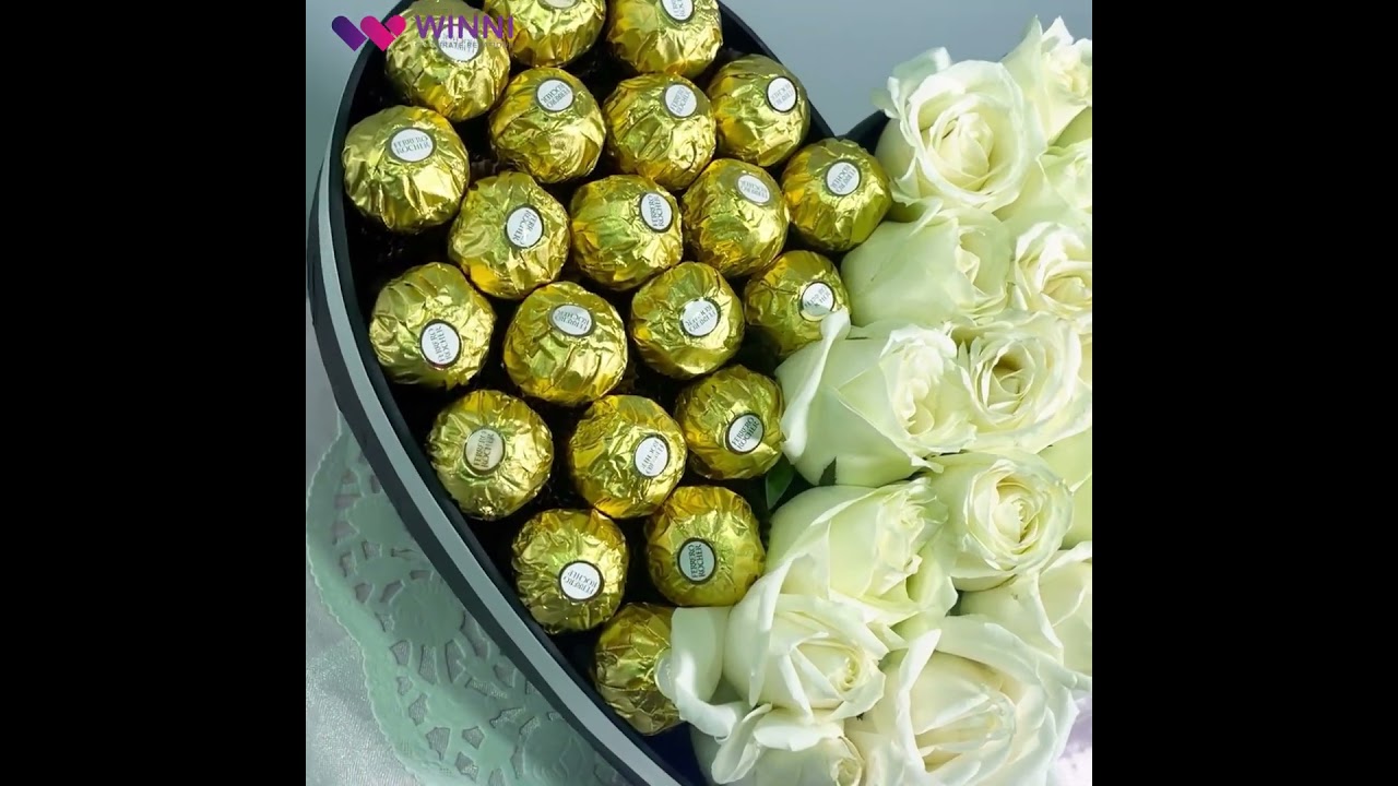 white Roses | Order Online | chocolates | flowers combo | white Flower | online chocolates - Winni