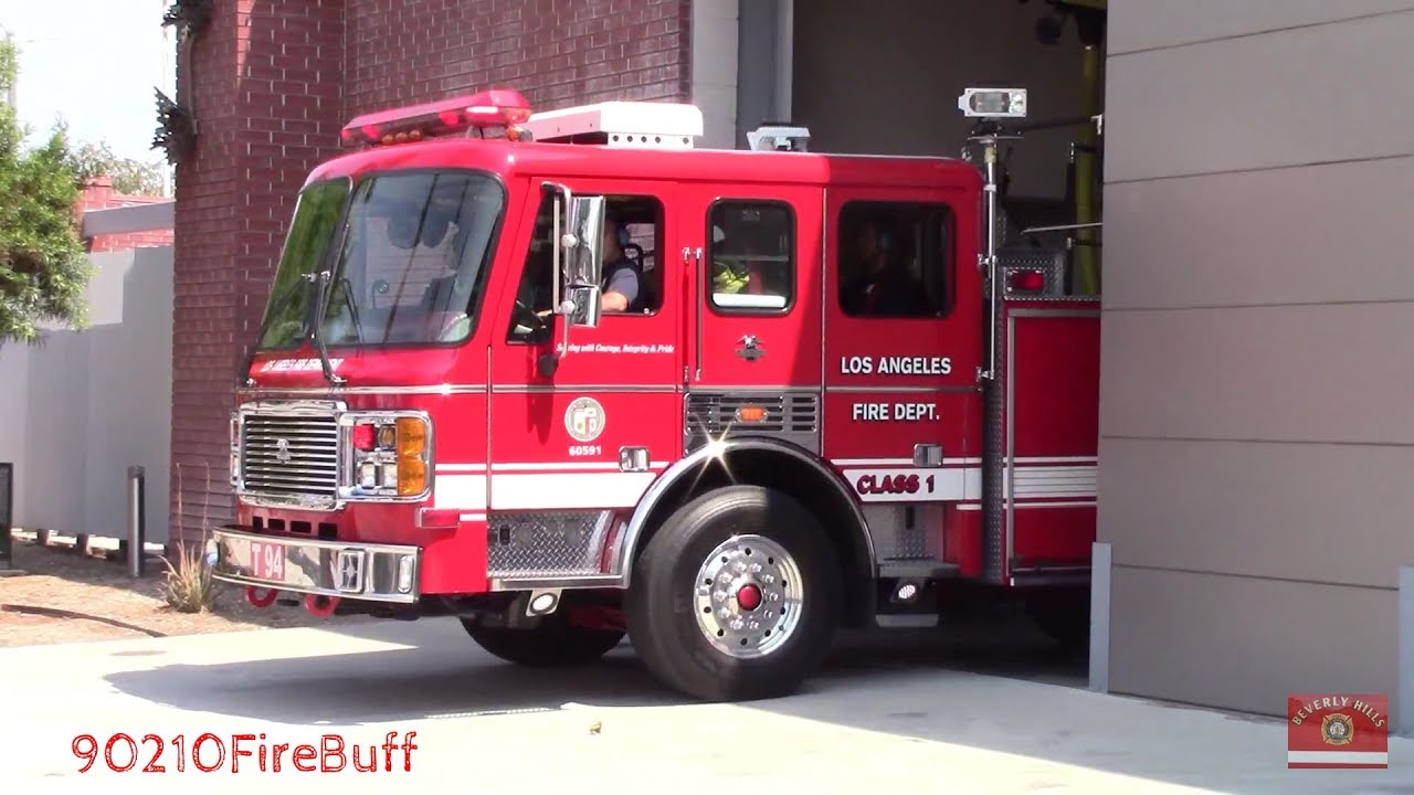 LAFD Light Force 94 & Rescue 34 + Rescue 68 Responding