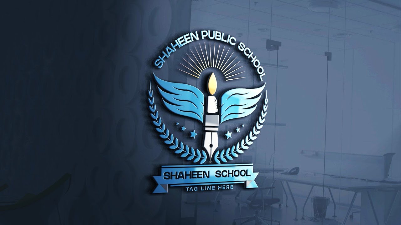 Shaheen public school logo||logo design illustrator CC||How to make a school logo design||RasheedRGD