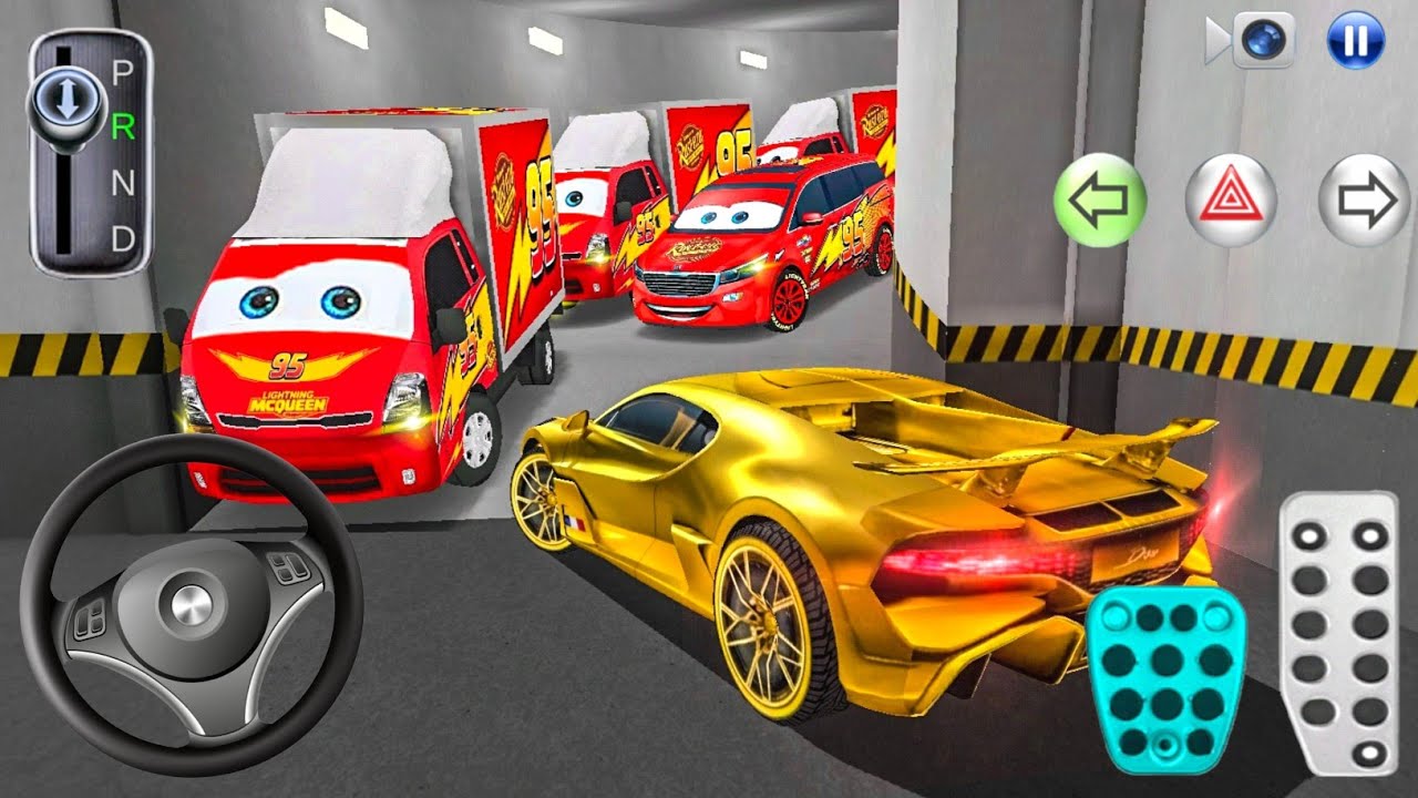New Bugatti Racing car Stuck in Parking Garage - 3D Driving Class - Car Game - 3D Driving Class 2026