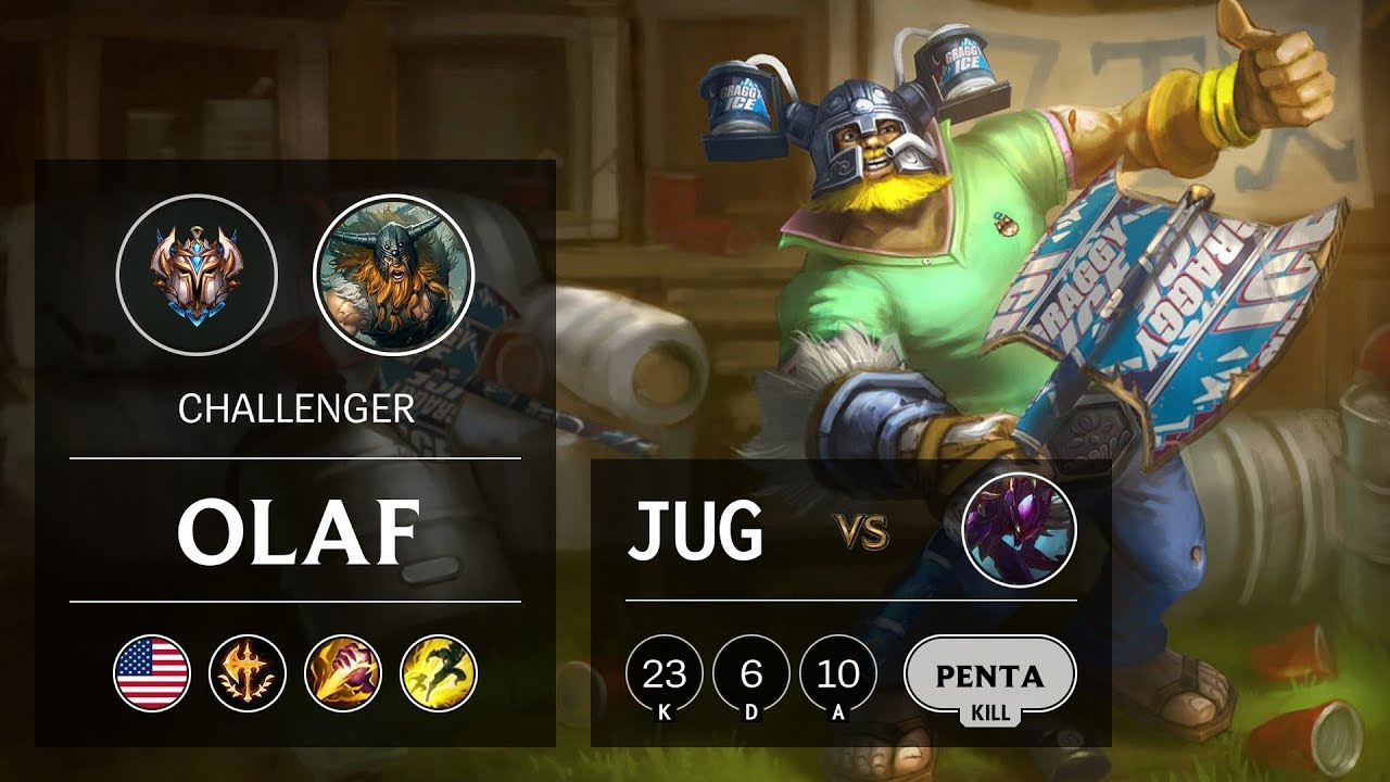 Olaf Jungle vs Kha'Zix - NA Challenger Patch 9.24