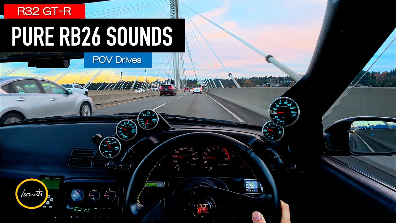 POV R32 Skyline GT-R City Drive | Tunnels, Bridges, HKS SSQV BOV & Exhaust Pops