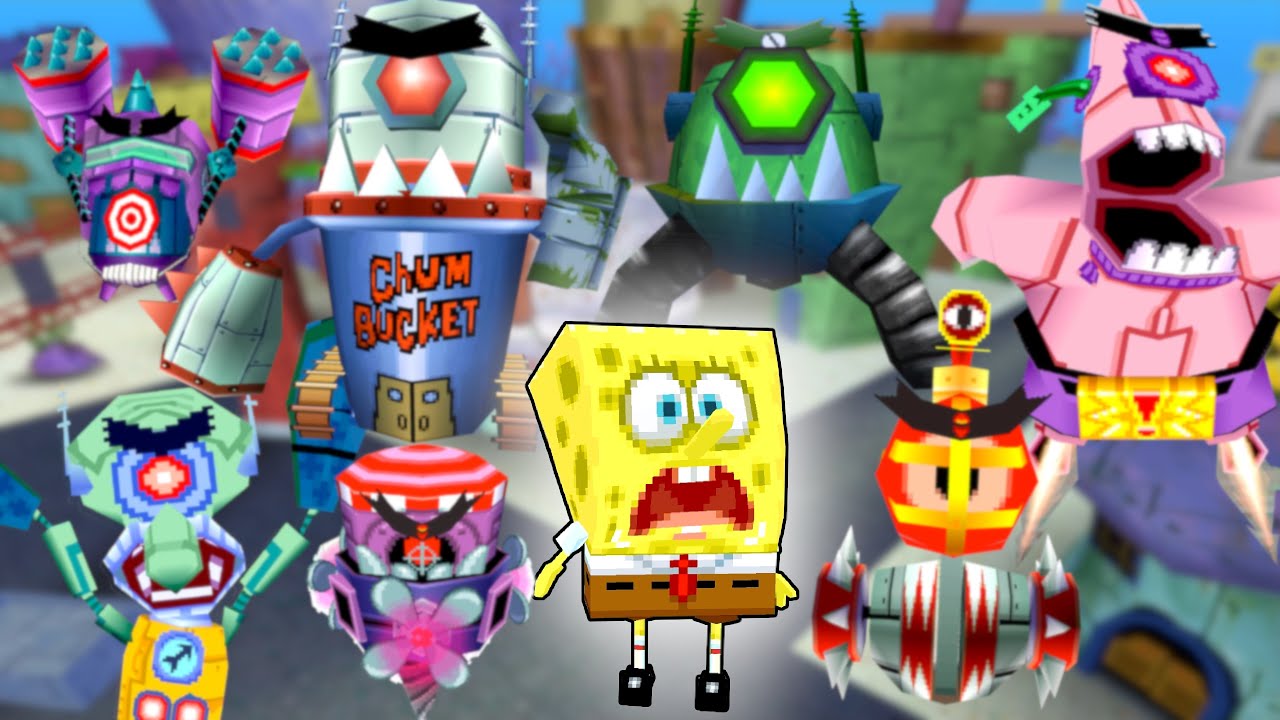 SpongeBob's Truth or Square [DS] - All Bosses (No Damage) [4K]