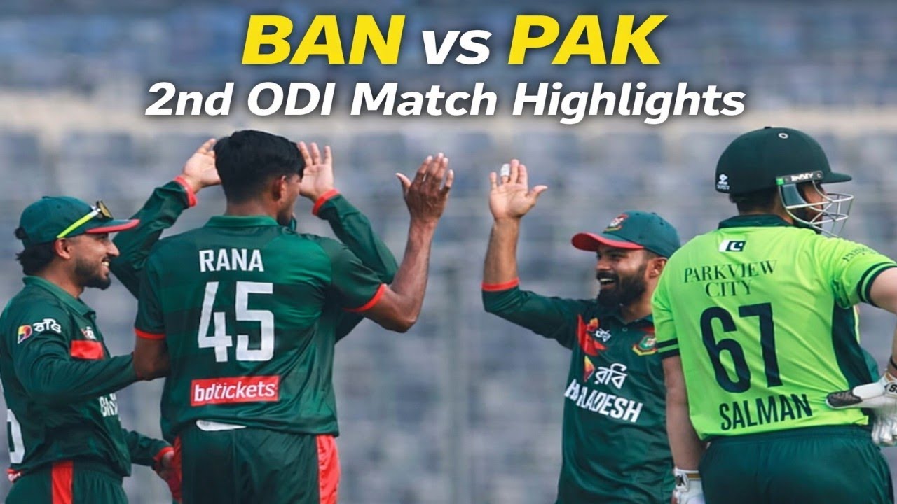 BAN vs PAK 2nd ODI Highlights 2026 | Bangladesh vs Pakistan Match Highlights
