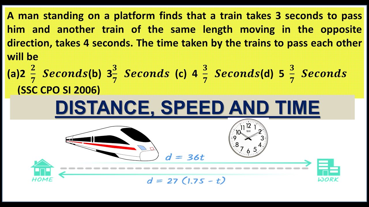 A man standing on a platform finds that a train takes 3 seconds to pass him and another train