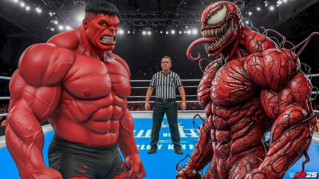 WWE 2K25 - RED HULK VS CARNAGE | PS5 Gameplay 
