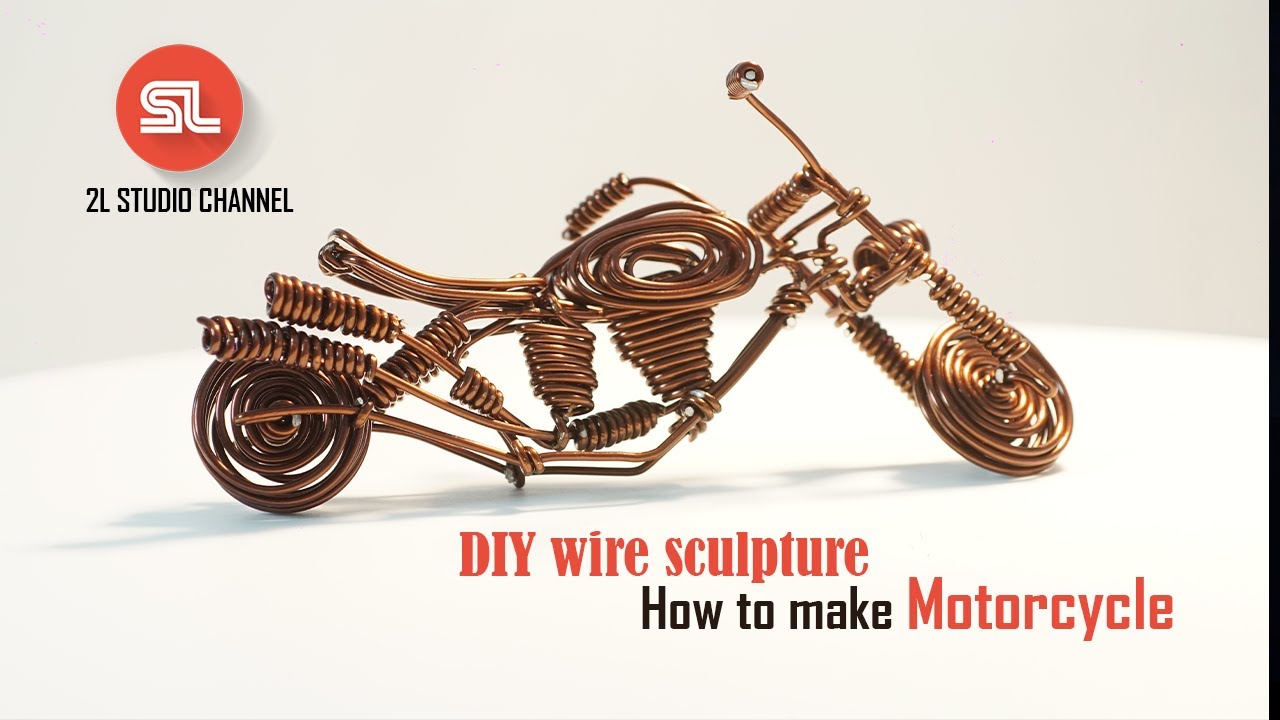 DIY wire sculpture | How to make Motorcycle