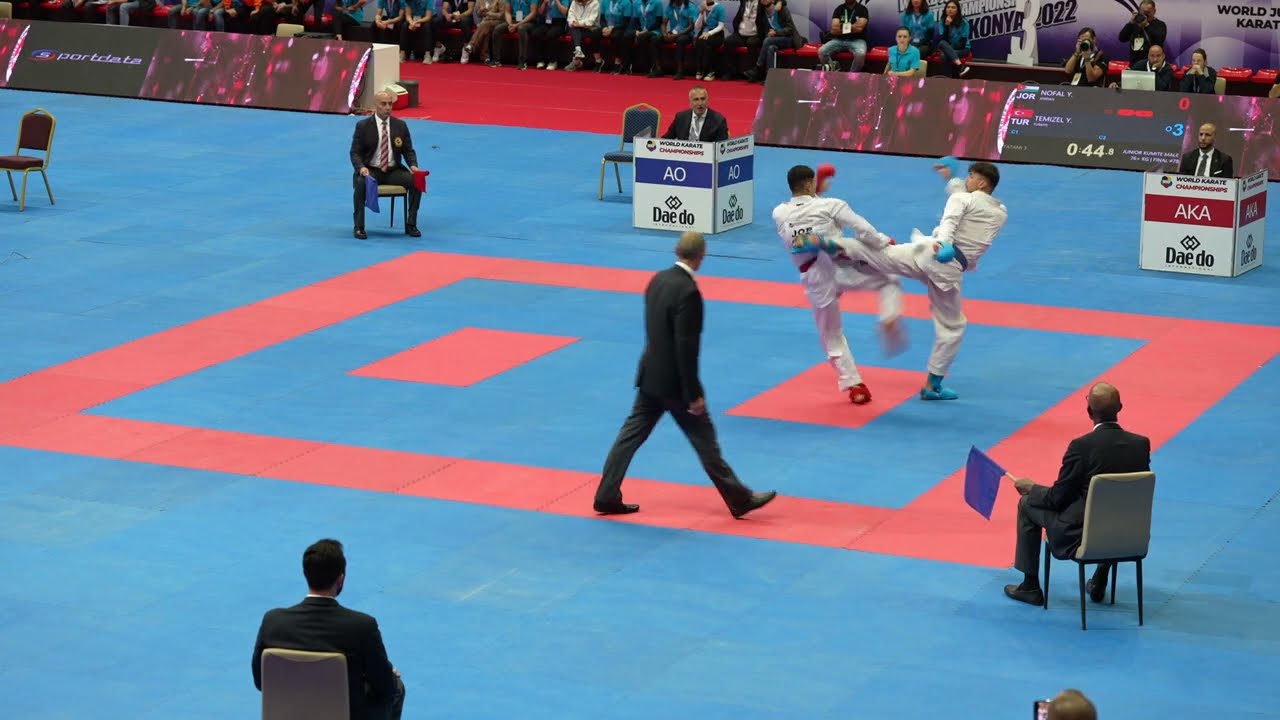 2022 Konya // Junior Kumite Male 76+ kg: NOFAL YOUSEF (JOR) vs TEMIZEL YUSUF EREN (TUR)