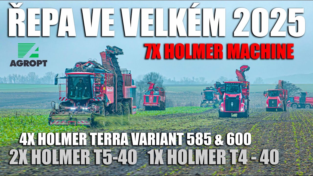 Řepa ve Velkém 😱 | 7x holmer na jednom poli | Agropt | Holmer 2x T5 & T4 , 4x terra variant
