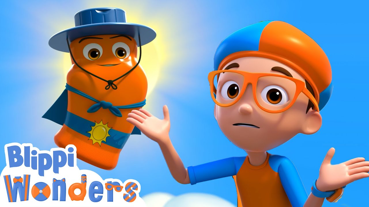 How to put on sunscreen 🌞☀️| Blippi Wonders | Children's Song | Earth Stories for Kids