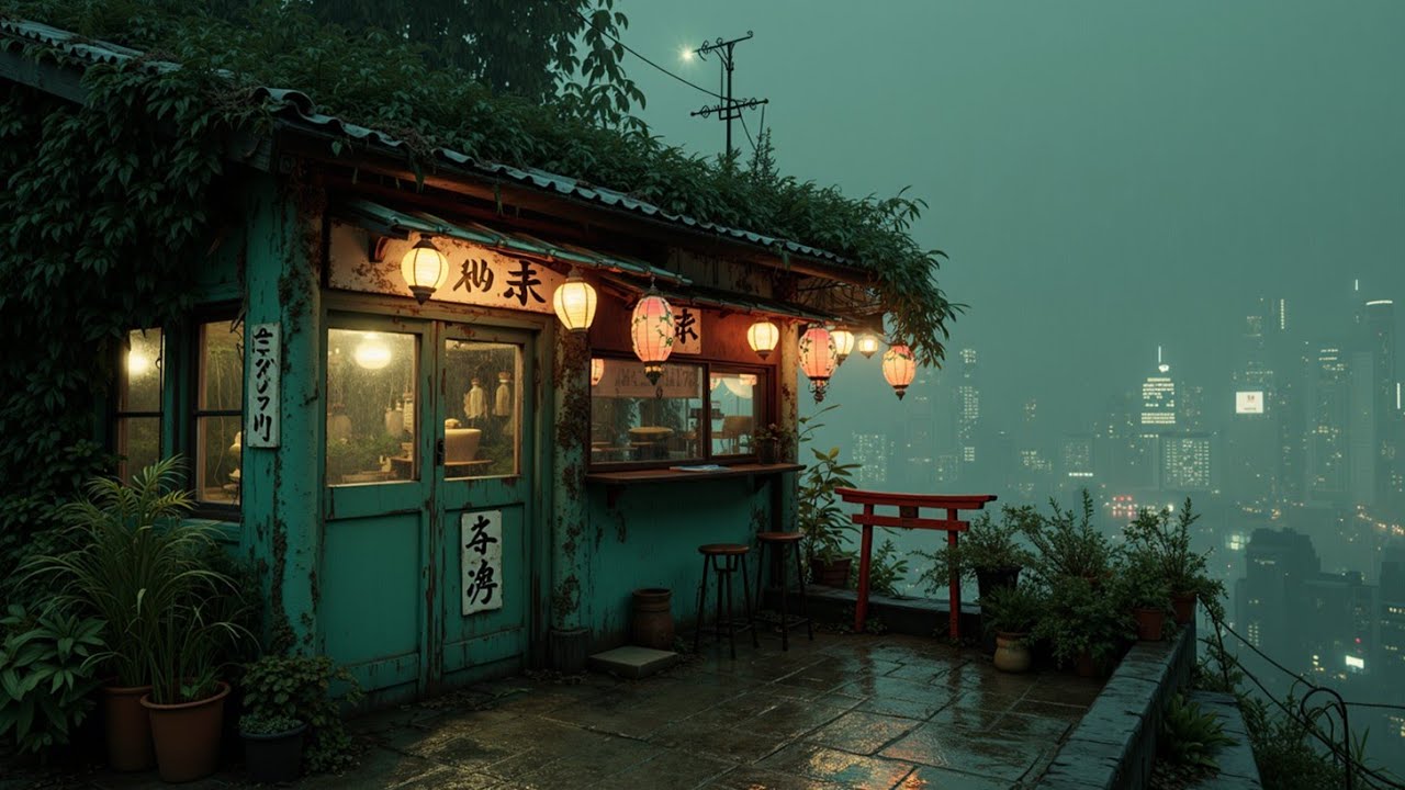 Lofi для Глубокого Фокуса ~ Дождливое Японское Кафе ~ Музыка для Спокойной Продуктивности 🎧