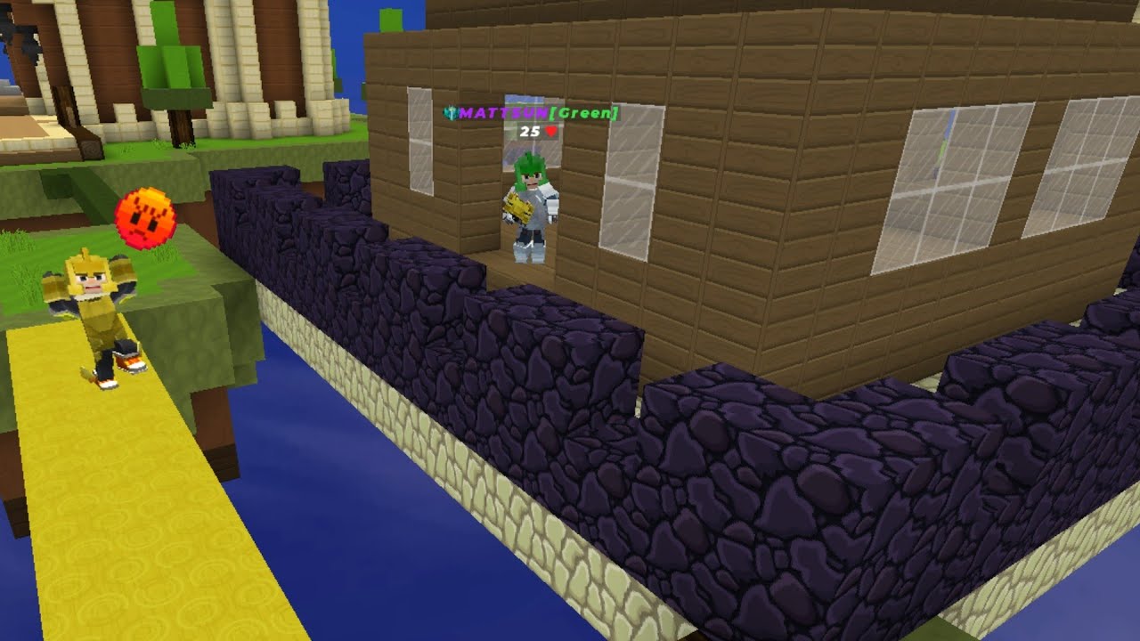 Building a SECURE BASE in BedWars! (Blockman Go)
