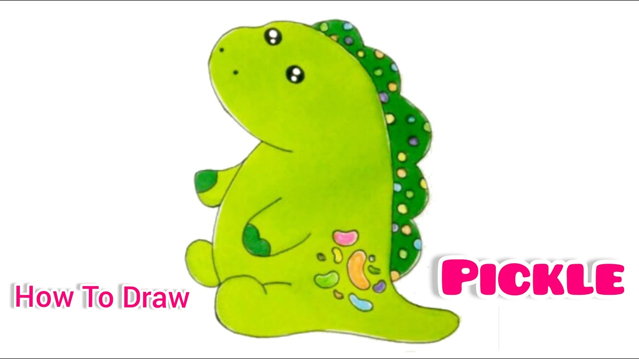 How To Draw Dinosaur / Pickle | Moriah Elizabeth  Squishy  | cartooning cute drawings