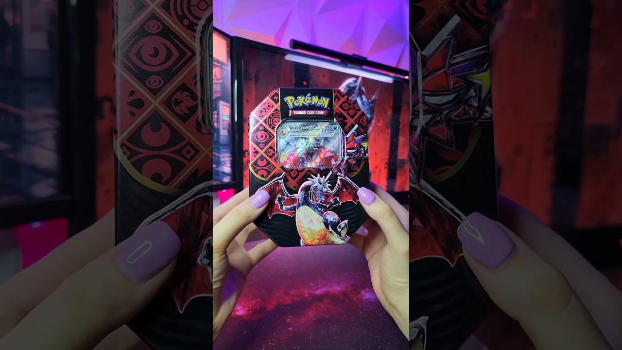 Another Paldean Fates Charizard Tin Opening!🔥 #Pokemon #PokemonTCG #PaldeanFates