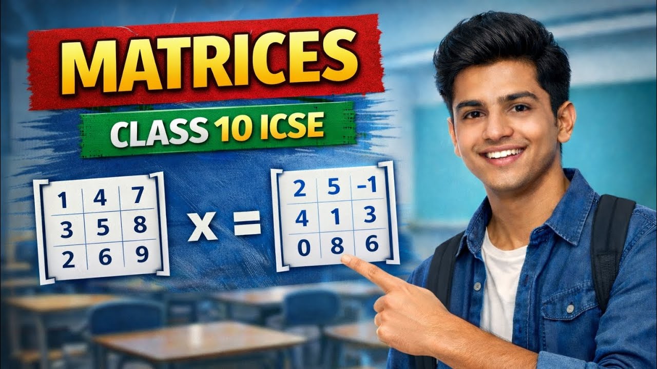 Matrices one shot mathematics class 10 icse