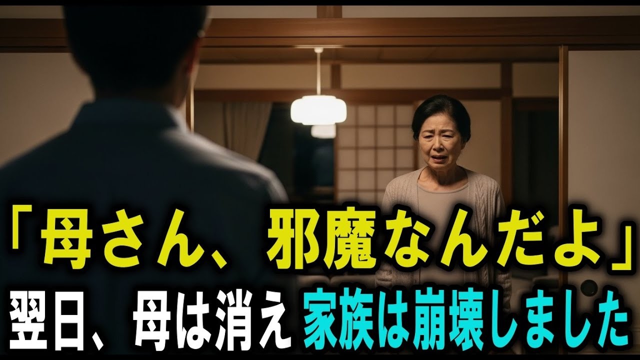 「母さん、邪魔なんだよ」と息子に言われた日、母は家を出た──そして1年後、“母の不在”が家族を壊した