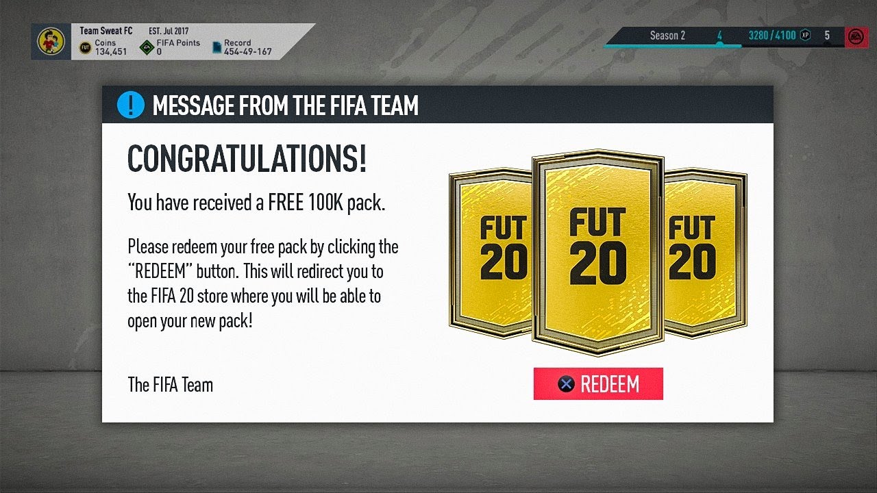 YOU can get a FREE 100K PACK on FIFA 20 and HERE'S HOW... (Fifa 20)