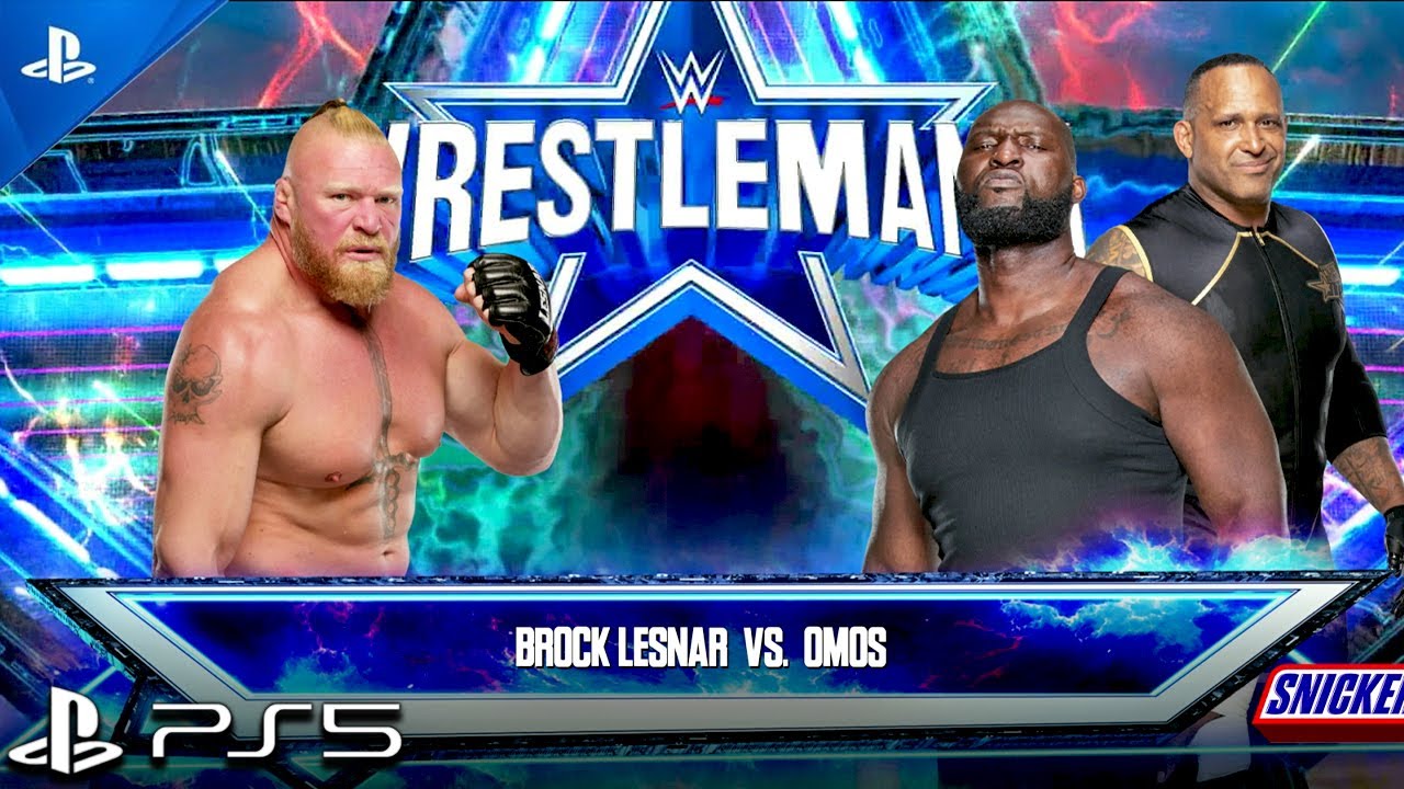 WWE 2K23 - Brock Lesnar vs Omos Gameplay [PS5 4K60]
