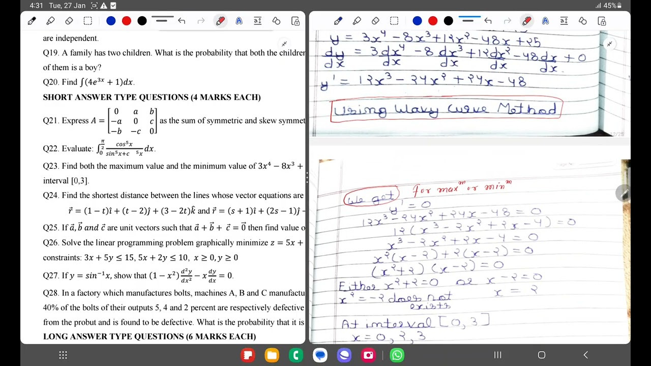 MATHS CLASS 12TH | SET 4 | PAPER DISCUSSION | MEGA REVISION | BY AVINASH SIR 