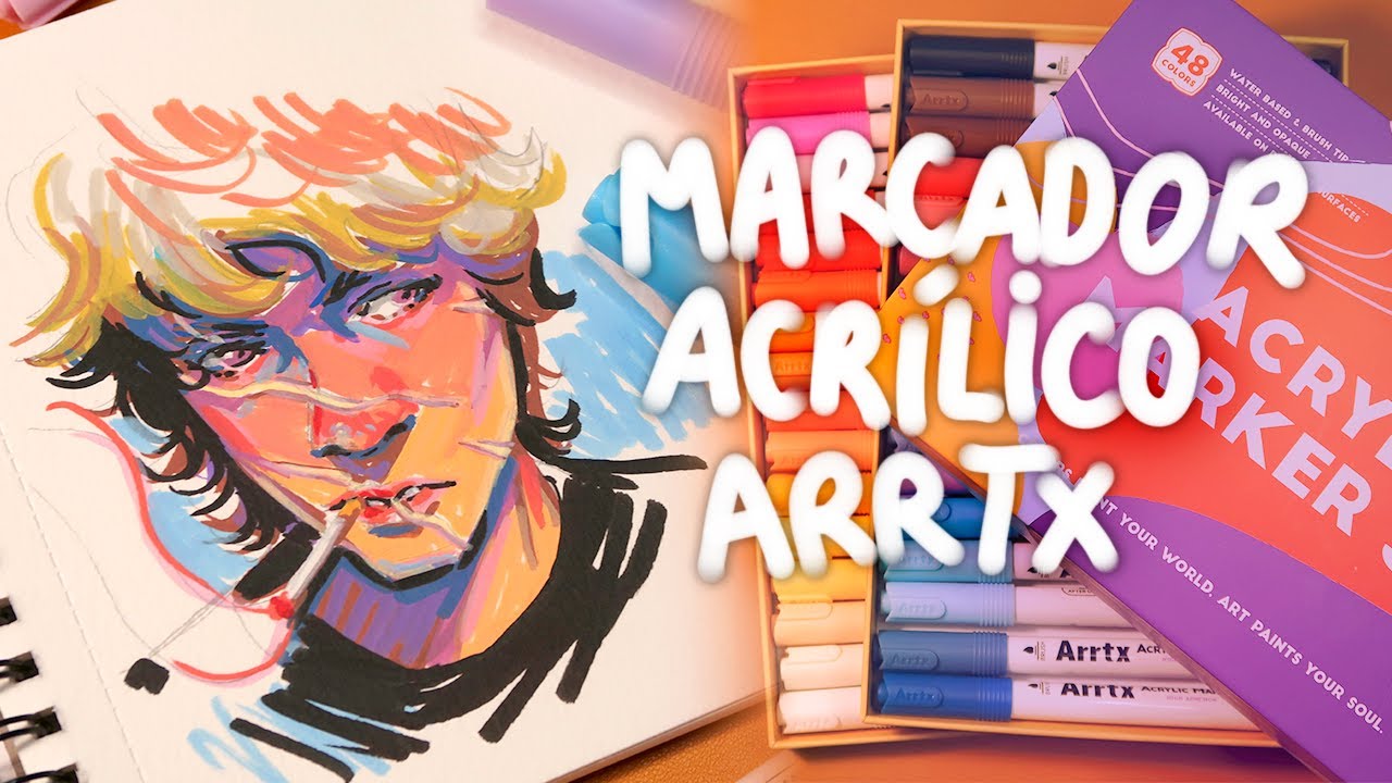 Testando as canetas acrílicas ARRTX, desafios e dificuldades | DESENHA E FALA