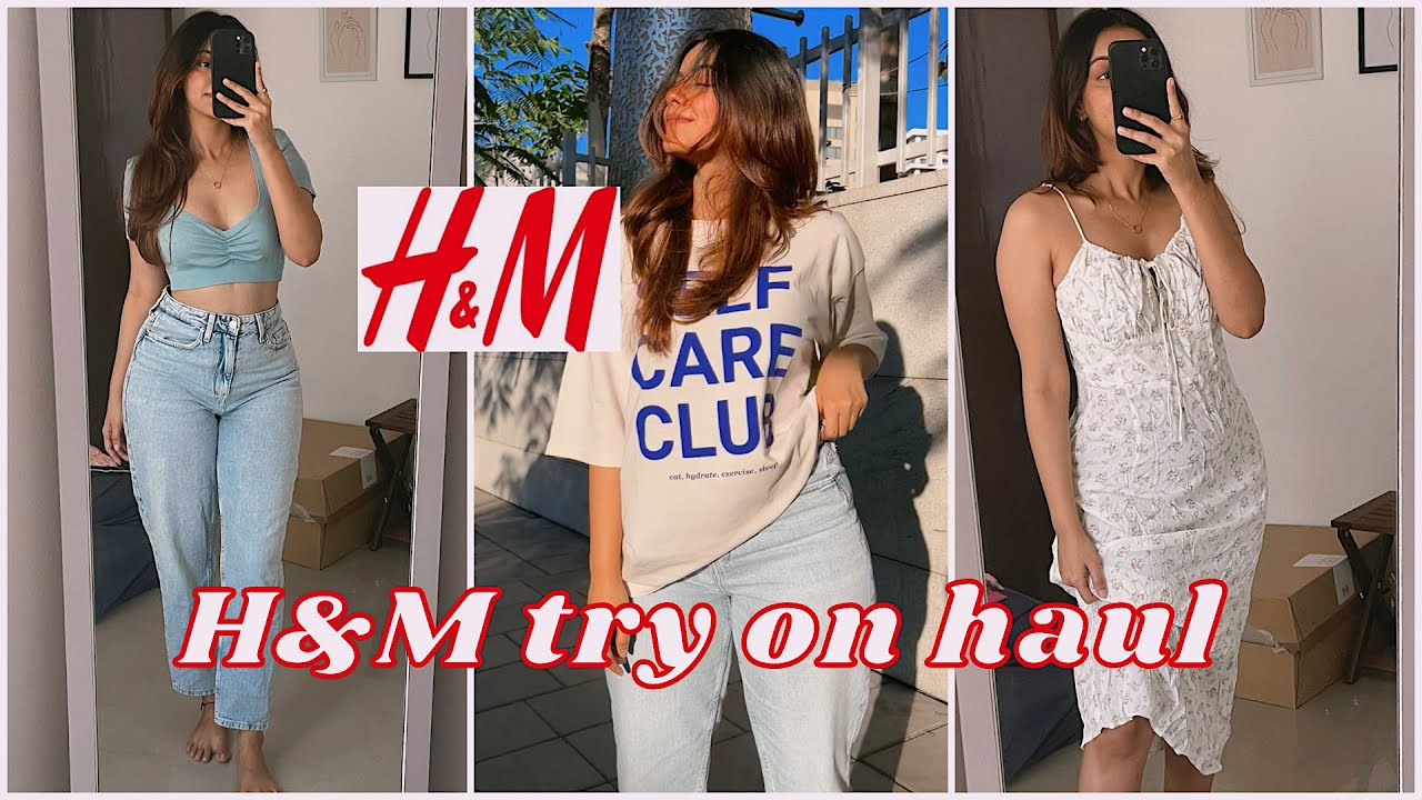 *HUGE* H&M try on haul 2022 | New collection dresses, jeans, tops, T-shirts, pants