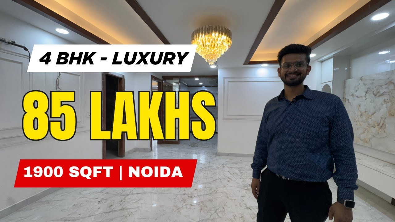 4 BHK LUXURY FLAT  FOR JUST 85 LAKHS IN CENTRAL NOIDA | NEAR SECTOR 52 METRO STATION