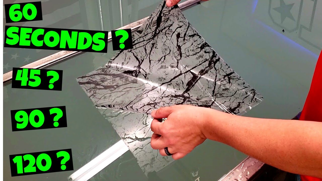 What happens to Hydro Dip film on the water for longer than 60-90 seconds?