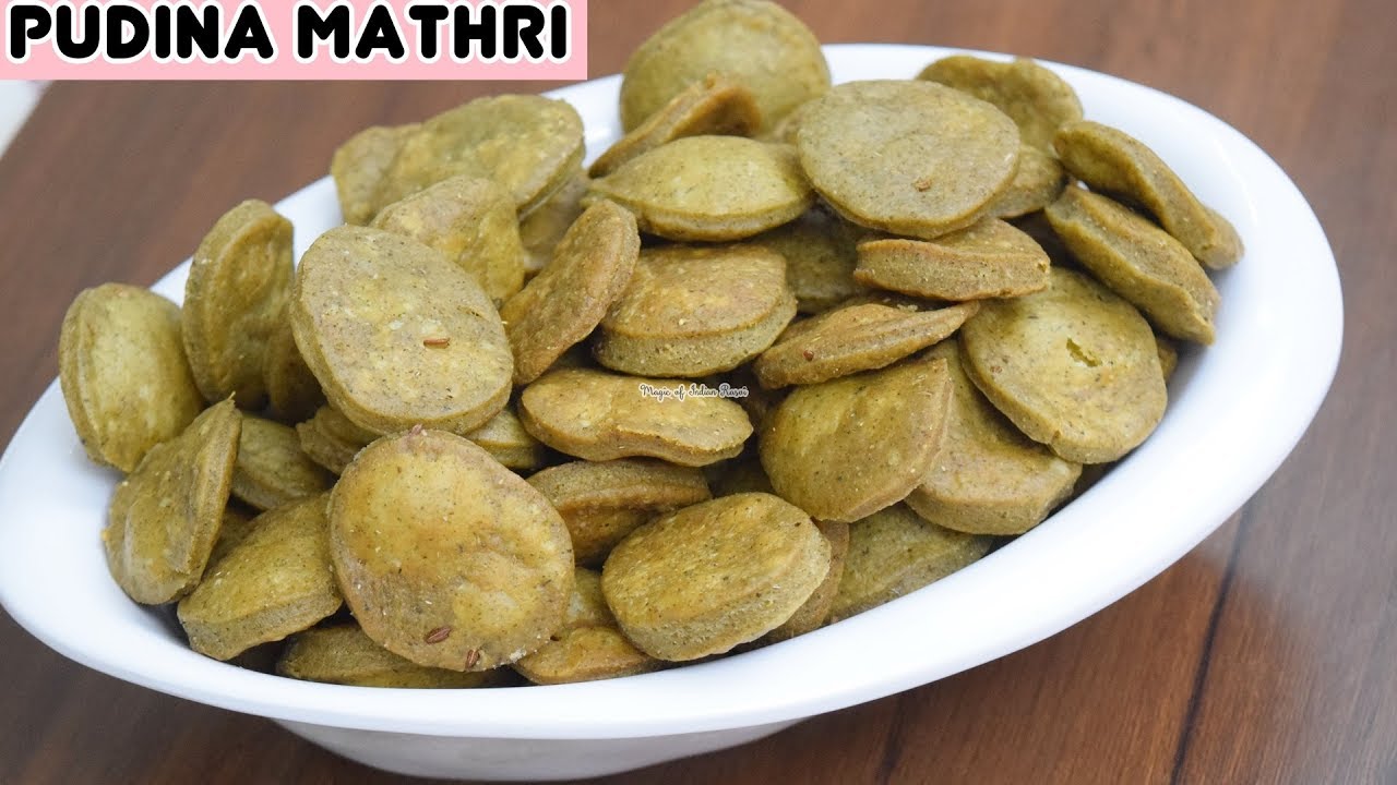 Pudina Mathri Recipe - क्रिस्पी और खस्ता पुदीना मठरी  - Priya R - Magic of Indian Rasoi