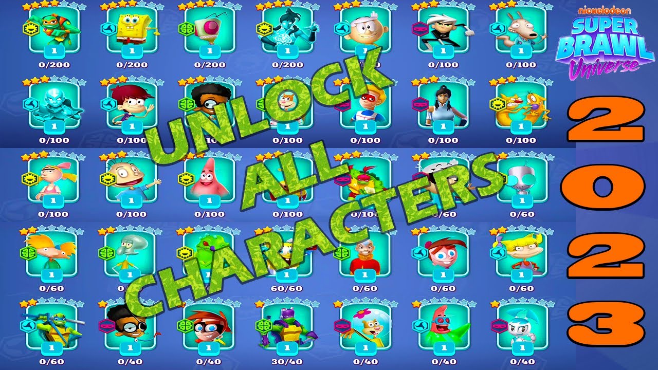 Super Brawl Universe: Unlock All Characters 2023