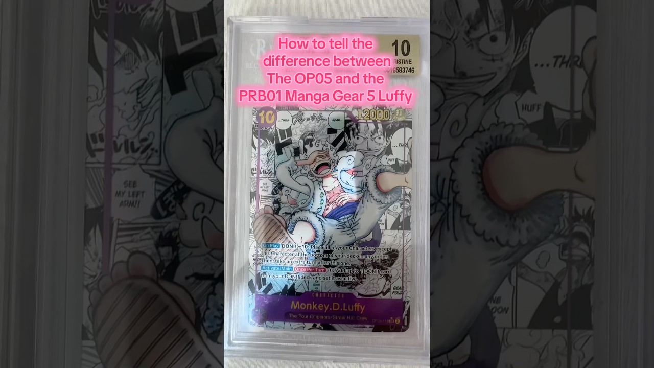 Разница между OP05 и PRB01 Gear 5 Manga Luffy!