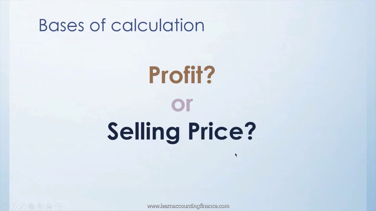 Sales Variance Analysis Course - Profit vs Selling price and impact on variances