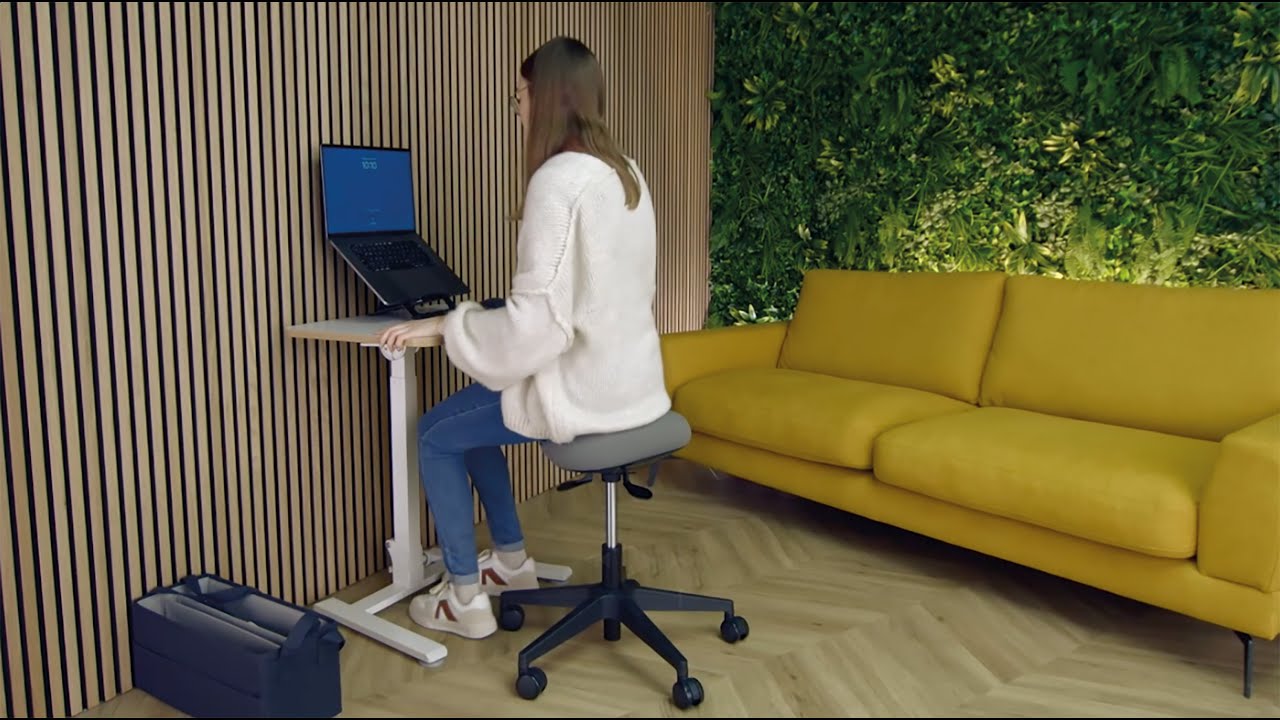 Leitz Ergo Small Foldable Sit Standing Desk- Inspiration video