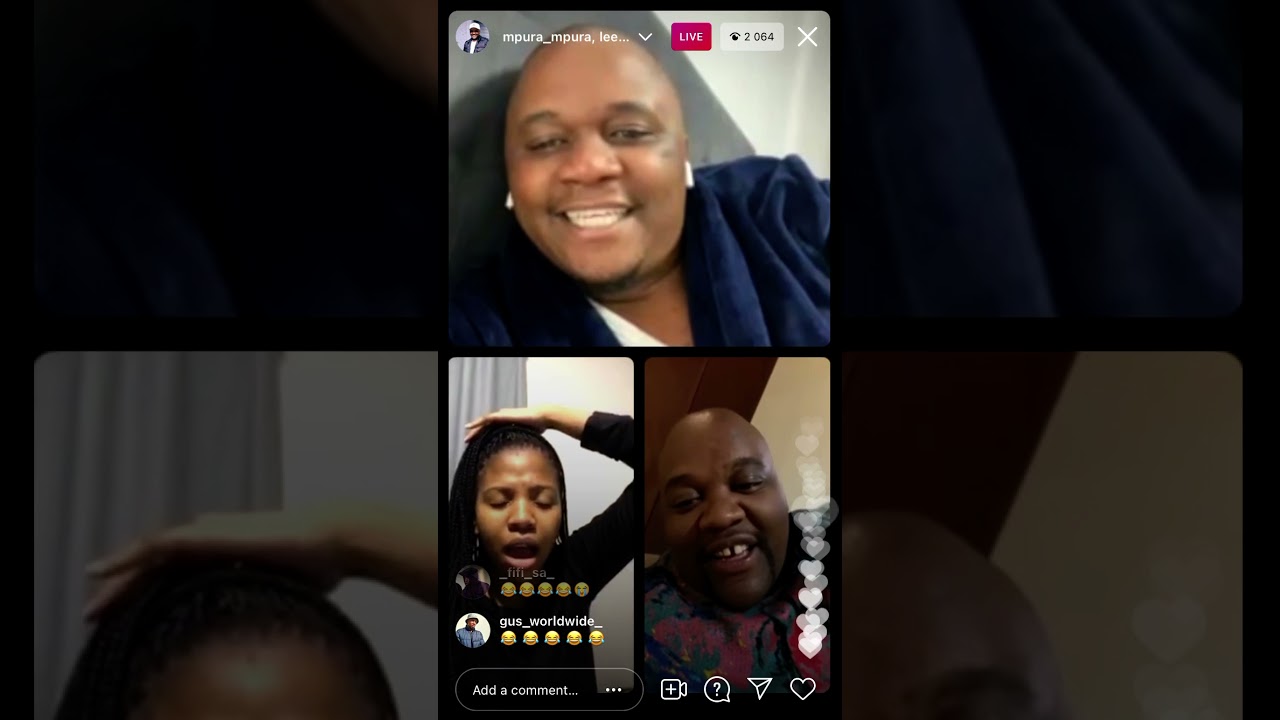 Mpura and Leehleza instagram Live