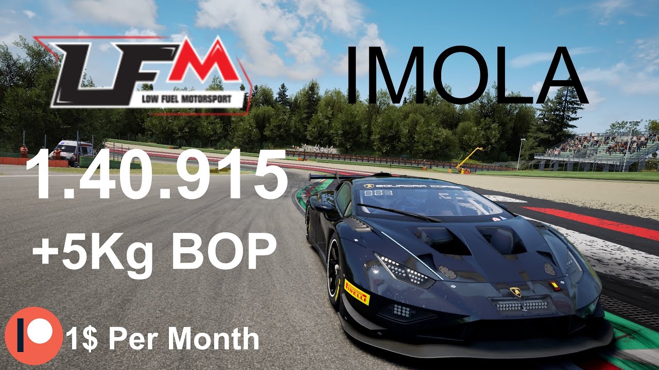 Lamborghini Huracan GT3 EVO2 IMOLA LFM Setup /1$ per month