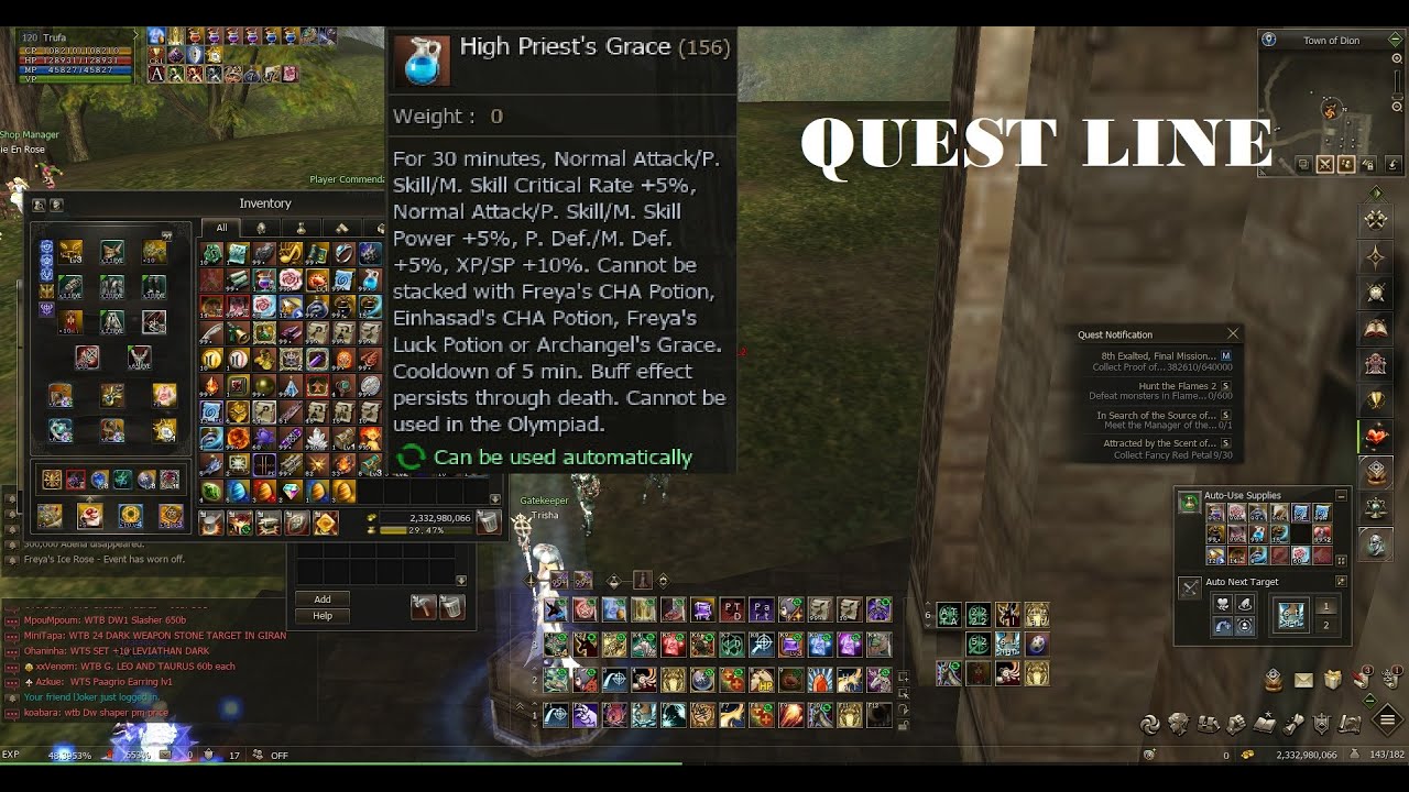 Lineage 2 - Server Chronos - New quest line