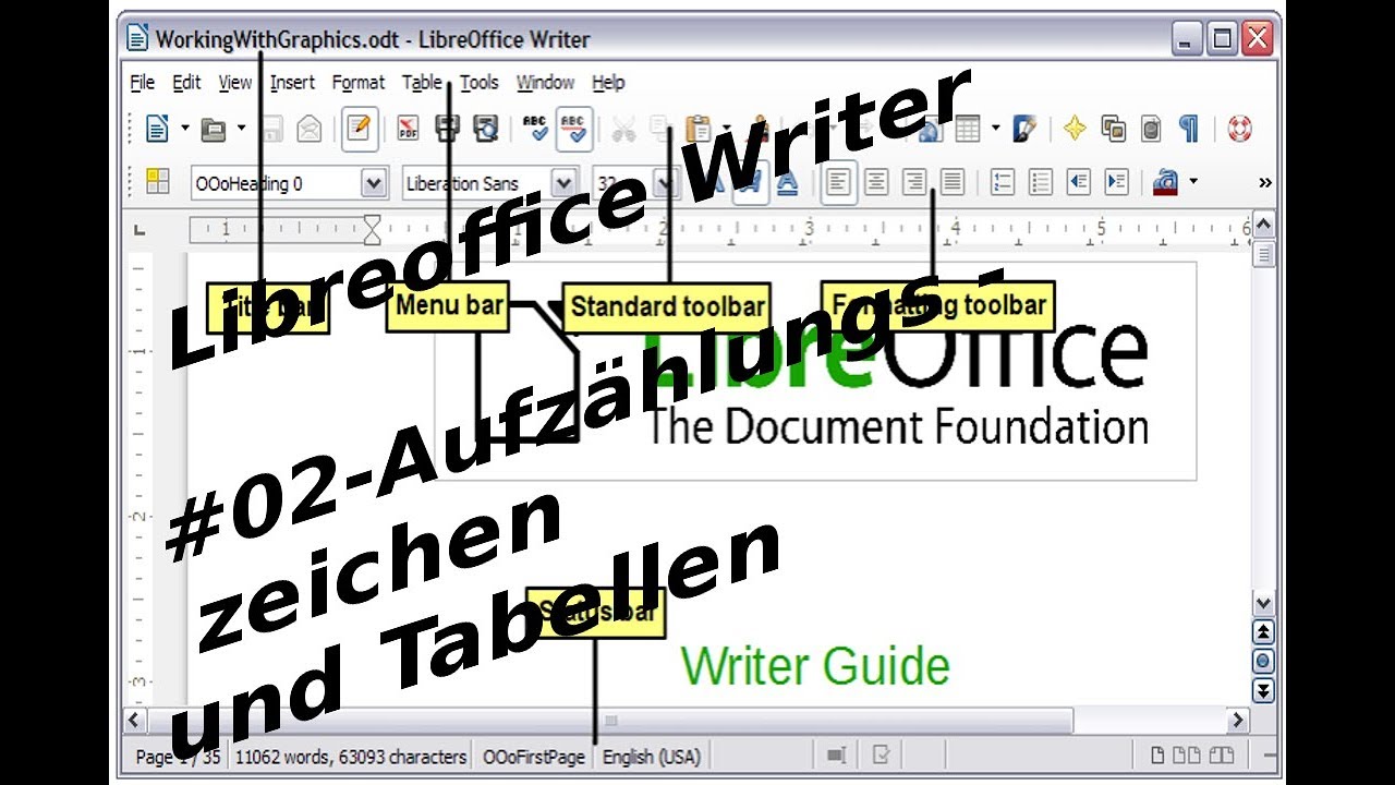 Libreoffice # 02 aufzählungszeichen und tabellen einfügen