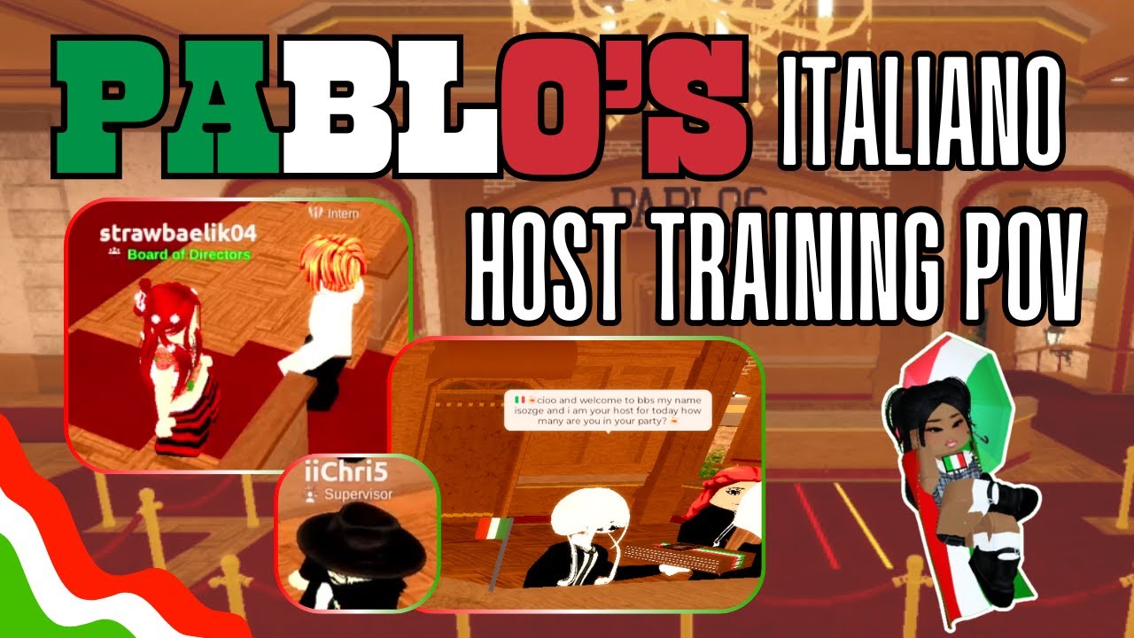 Roblox Pablo's Italiano Restaurant - Host/ Hostess Training