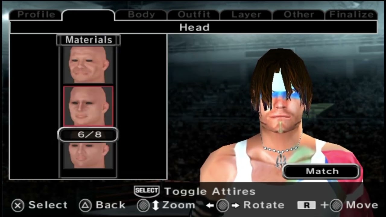 WWE SvR 2006 PSP Caw & Texture Jeff Hardy Attire 2002-03