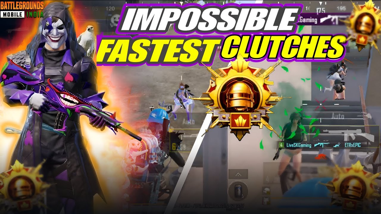 LiveSKGaming |Impossible Fastest Clutches🔥 Intense Solo Vs Squad 1v4 in Conqueror LobbyGameplay|BGMI