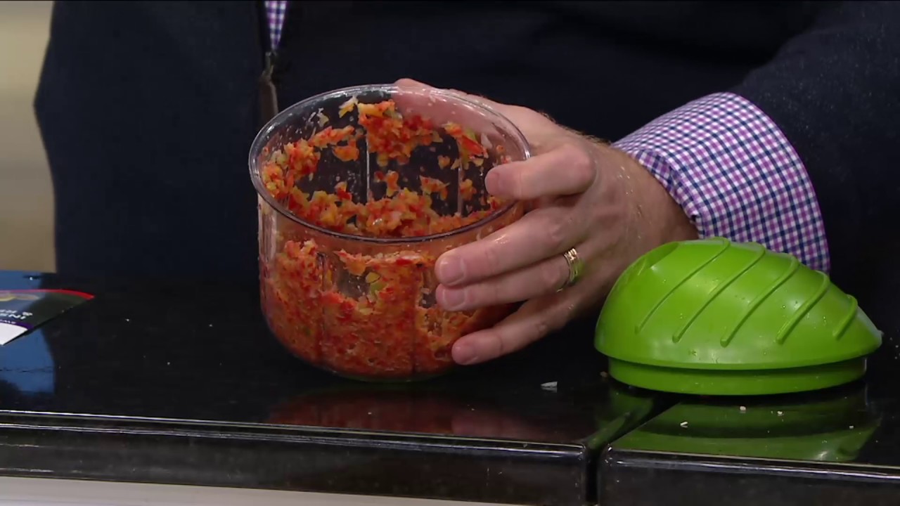 Kuhn Rikon 4 Cup Pull Chop w/ Triple Blade & Extra Container on QVC